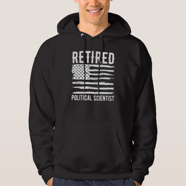 Retired Political Scientist Profession American Fl Hoodie (Front)