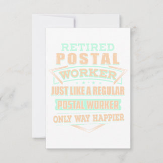 Retired Postal Worker Card