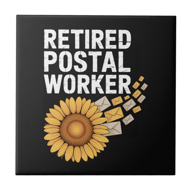 Retired Postal Worker Ceramic Tile (Front)