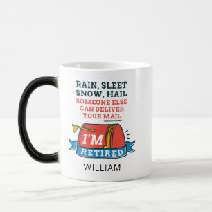 Retired Postal Worker Custom Mailman Personalised Magic Mug