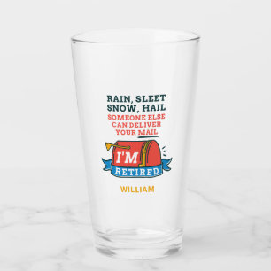 Retired Postal Worker Custom Mailman Retirement Glass
