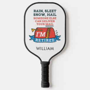 Retired Postal Worker Custom Mailman Retirement Pickleball Paddle