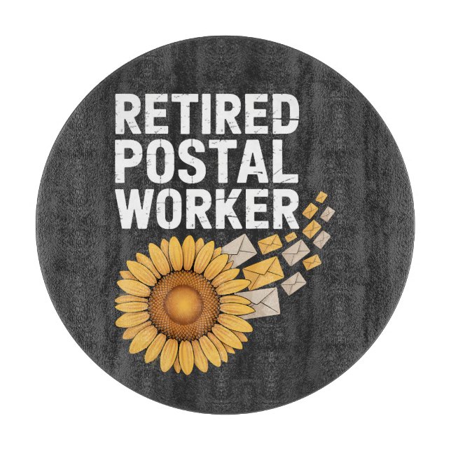 Retired Postal Worker Cutting Board (Front)