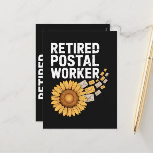 Retired Postal Worker Holiday Postcard