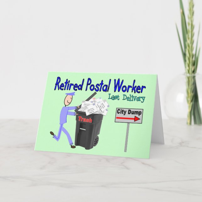 Retired Postal Worker Last Delivery Card (Front)