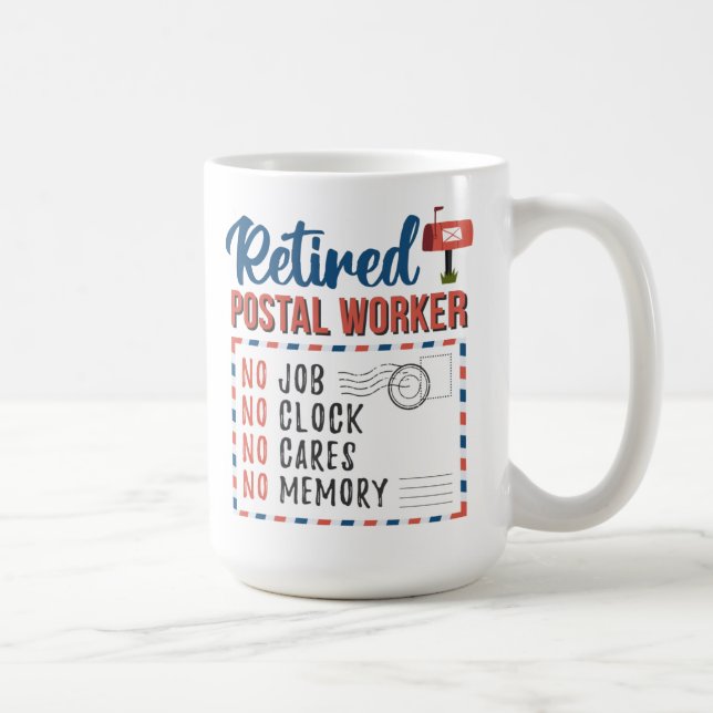 Retired Postal Worker Letter Carrier Retirement Coffee Mug (Right)