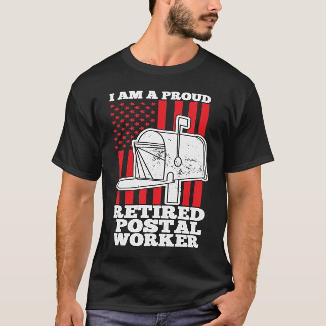 Retired Postal Worker Love Mailman Retirement DA1 T-Shirt (Front)