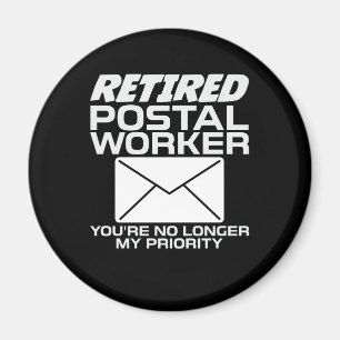 Retired Postal Worker Mail Carrier Retirement Magnet