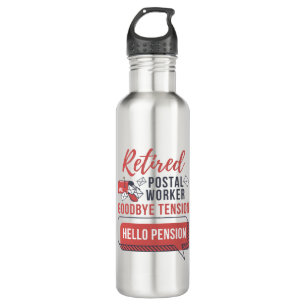 Retired Postal Worker Mailman Retirement Funny Gag 710 Ml Water Bottle