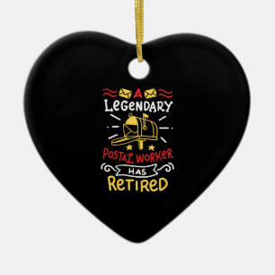 Retired Postal Worker Mailman Retirement Gift Ceramic Ornament
