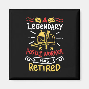 Retired Postal Worker Mailman Retirement Gift Magnet