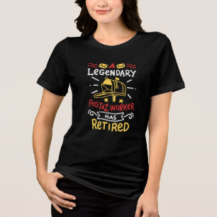 Retired Postal Worker Mailman Retirement Gift Tri-Blend Shirt