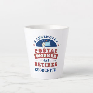 Retired Postal Worker Mailman Retirement Latte Mug