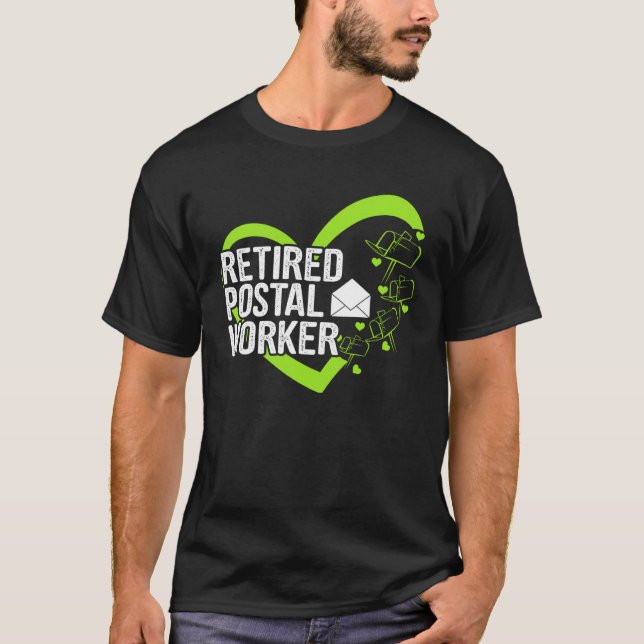 Retired Postal Worker Mailman Retirement T-Shirt (Front)