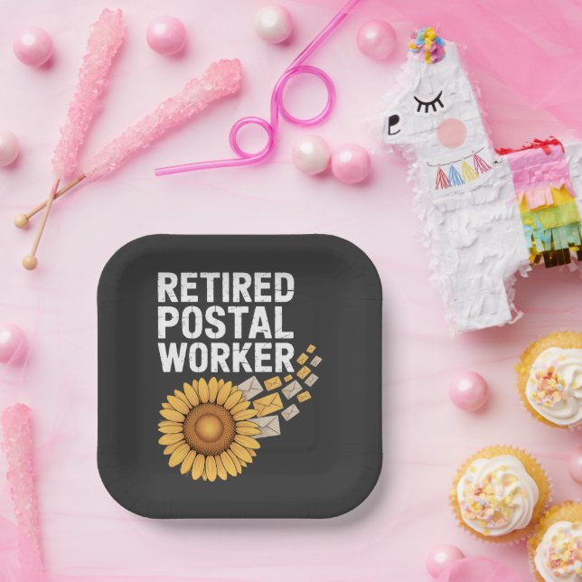 Retired Postal Worker Paper Plate (Party)