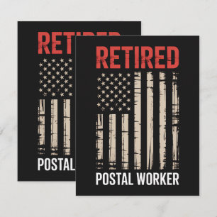 Retired Postal Worker Retirement Card