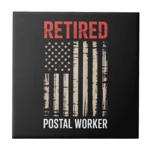 Retired Postal Worker Retirement Ceramic Tile