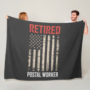 Retired Postal Worker Retirement Fleece Blanket