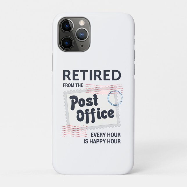 Retired Postal Worker Retirement Mailman Funny Case-Mate iPhone Case (Back)