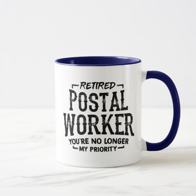 Retired Postal Worker Retirement Mailman Funny Mug (Right)