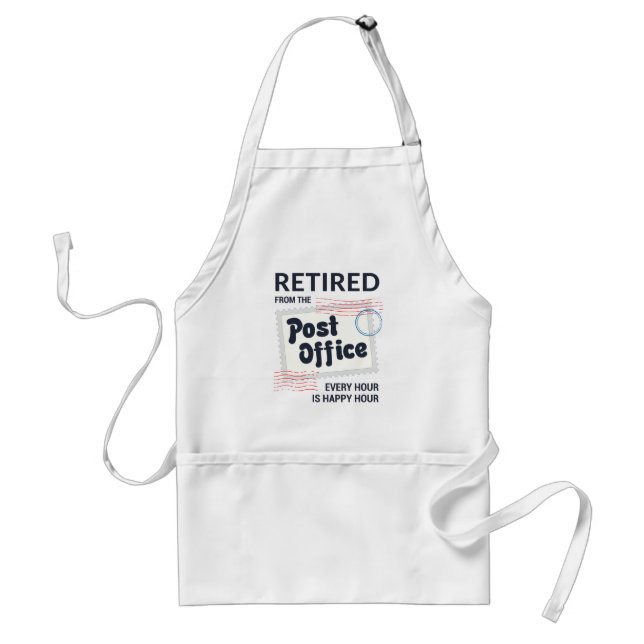 Retired Postal Worker Retirement Mailman Funny Standard Apron (Front)