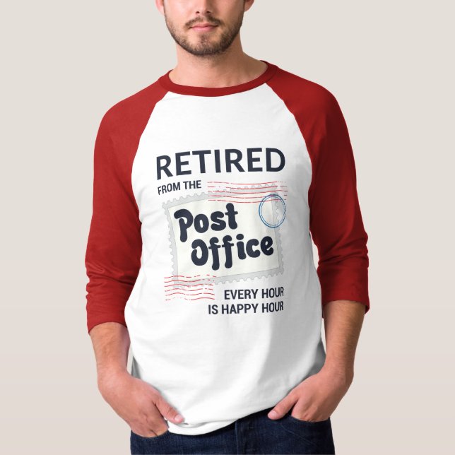 Retired Postal Worker Retirement Mailman Funny T-Shirt (Front)