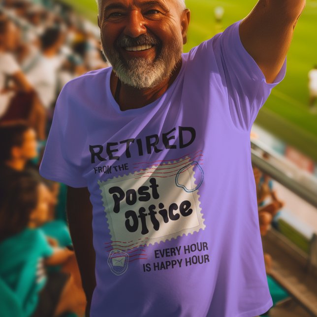 Retired Postal Worker Retirement Mailman Funny  Tri-Blend Shirt (Retired Postal Worker Every Hour is Happy Hour T-Shirt)
