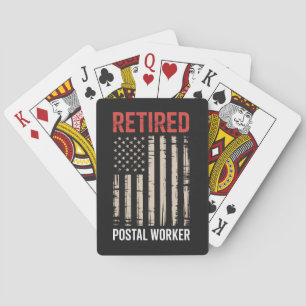 Retired Postal Worker Retirement Playing Cards