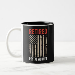 Retired Postal Worker Retirement Two-Tone Coffee Mug