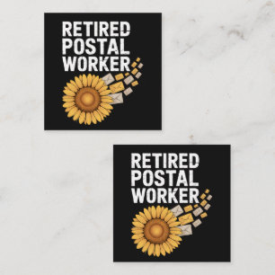 Retired Postal Worker Square Business Card