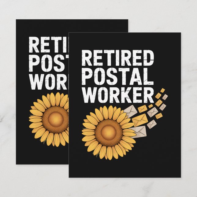 Retired Postal Worker Thank You Card (Front/Back)