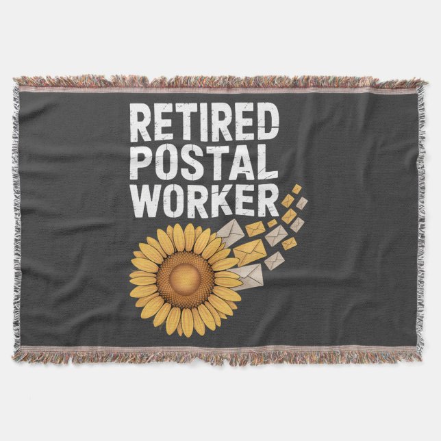 Retired Postal Worker Throw Blanket (Front)
