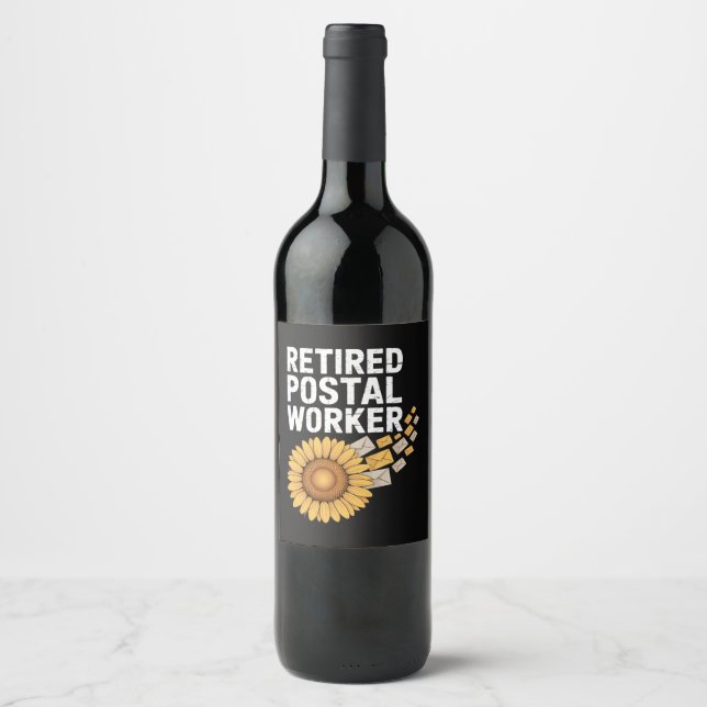 Retired Postal Worker Wine Label (Front)