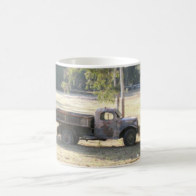 Retired Power Wagon, old pickup truck Coffee Mug (Center)