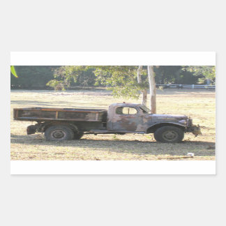 Retired Power Wagon, old pickup truck Rectangular Sticker