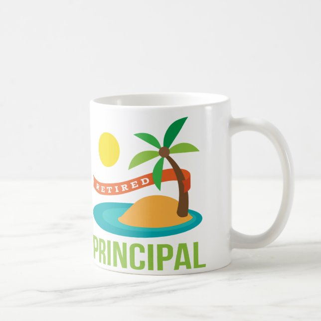 Retired Principal Beach Coffee Mug (Right)
