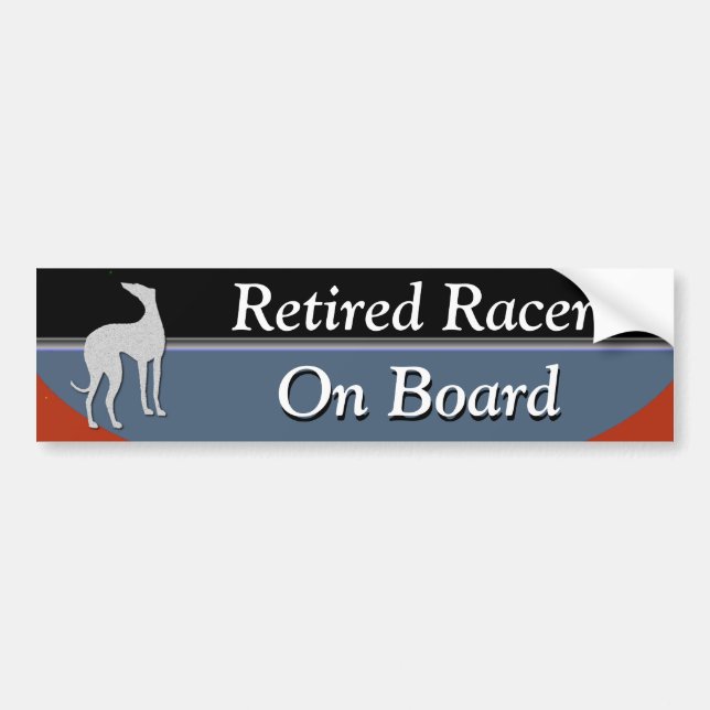 Retired Racer On Board Bumper Sticker (Front)