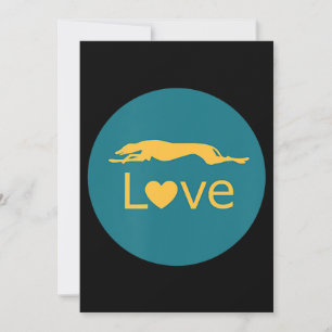 Retired Racing Greyhound Love Holiday Card