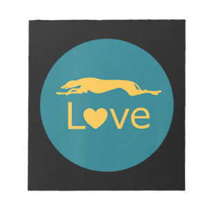 Retired Racing Greyhound Love Notepad