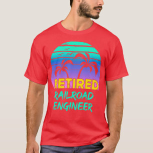 Retired Railroad Engineer Retirement Gift Retro 1 T-Shirt
