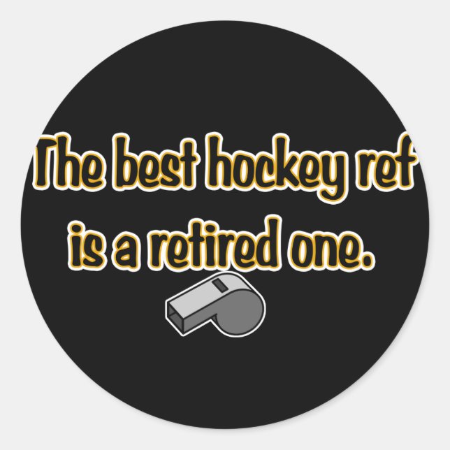 Retired Ref Classic Round Sticker (Front)