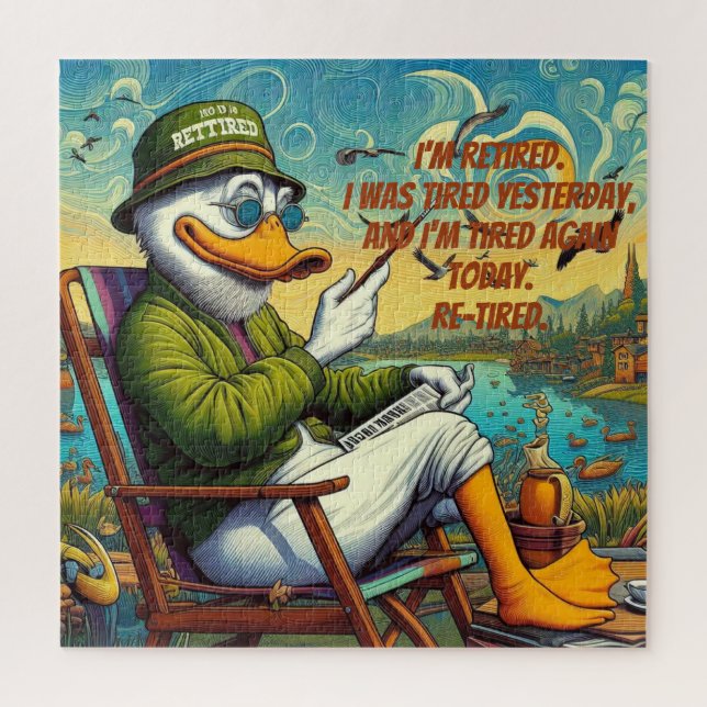 Retired & Relaxed Jigsaw Puzzle (Vertical)