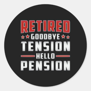 Retired Retirement Grandpa Retire Funny Gift Classic Round Sticker