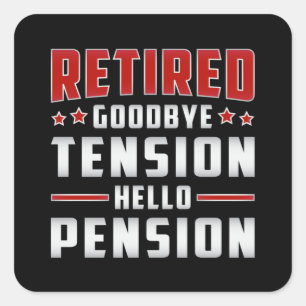 Retired Retirement Grandpa Retire Funny Gift Square Sticker