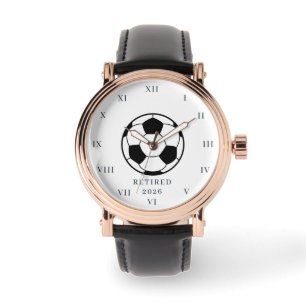 Retired Retirement Soccer Football Dad Elegant Watch
