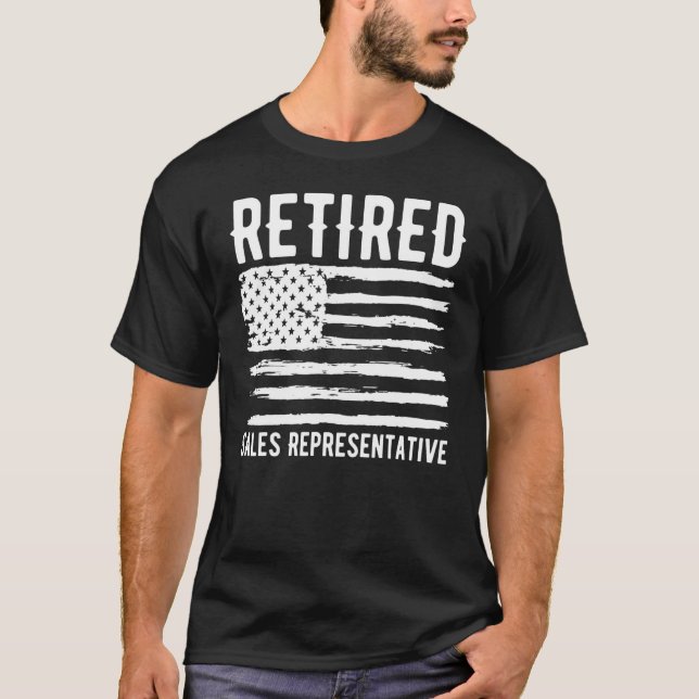Retired Sales Representative Profession American F T-Shirt (Front)