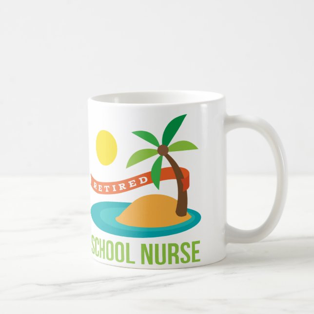 Retired School Nurse Beach Coffee Mug (Right)