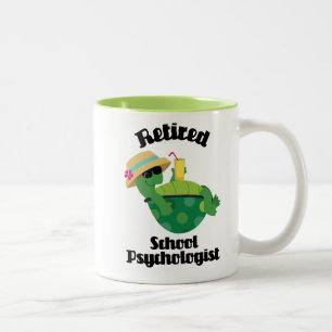 Retired School Psychologist Gift Two-Tone Coffee Mug