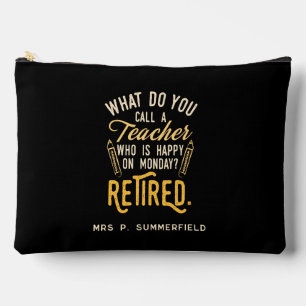 Retired School Teacher Retirement Personalised Accessory Pouch