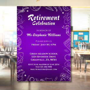 Retired Schoolteacher Celebration Party  Invitation